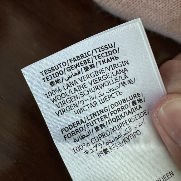 Alexander McQueen Ivory Wool Pleated Trousers Pants Size IT 42 Classic Tailored - Picture 9 of 9